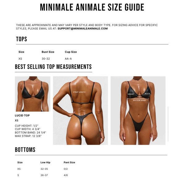 NWT MINIMALE ANIMALE Black Bikini Lucid XS Top & Nolita Thong Small Bottom - Picture 10 of 12
